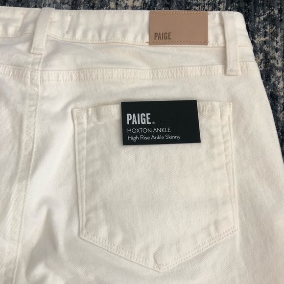 Paige Hoxton High Rise Skinny Jeans Cream NWT Women’s Size 29 - Picture 8 of 13